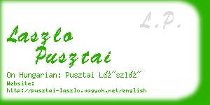 laszlo pusztai business card